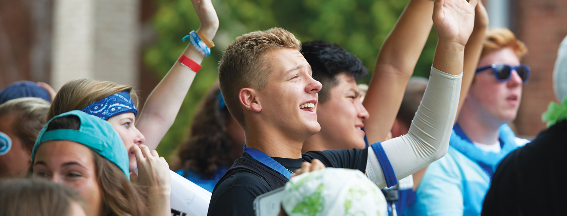 male students smiling